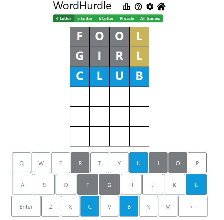 Evening Word Hurdle Answer of May 27, 2022, 4-letter word