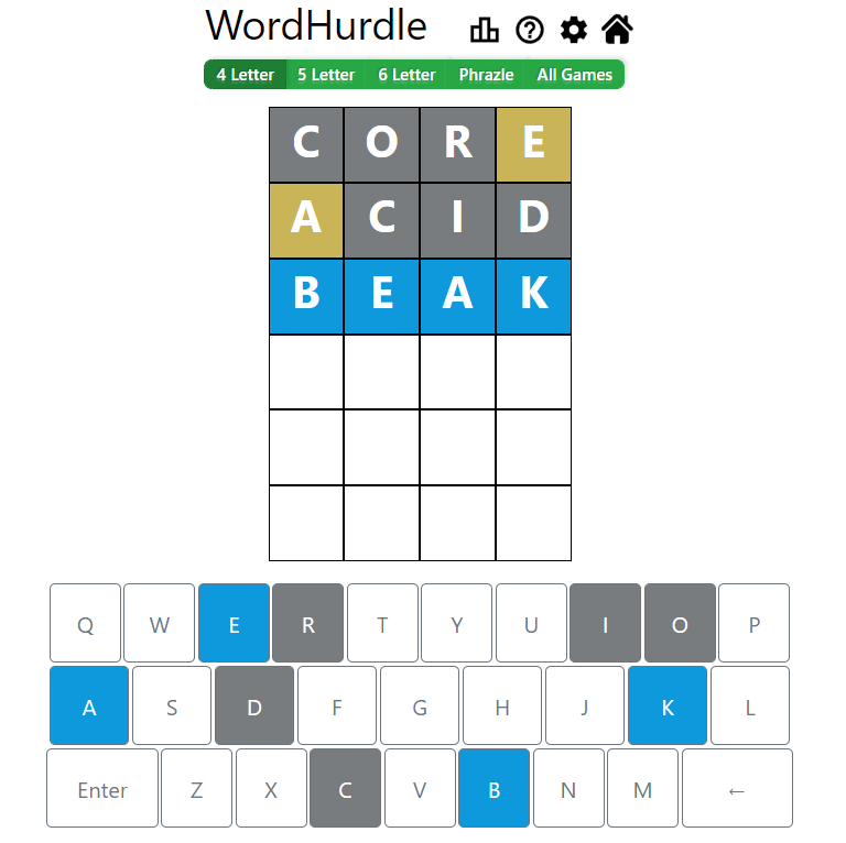 Evening Word Hurdle Answer of May 30, 2022, 4-letter word