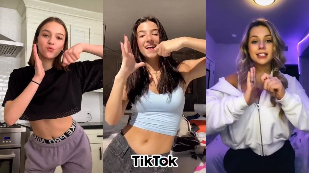 Three girls doing TikTok ; best time to post on TikTok on Tuesday