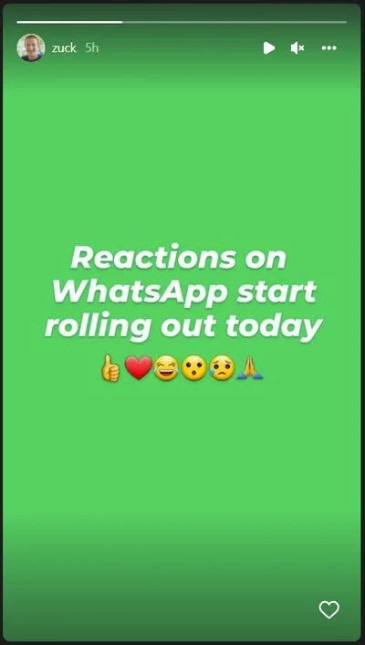 how to use whatsapp emoji reaction