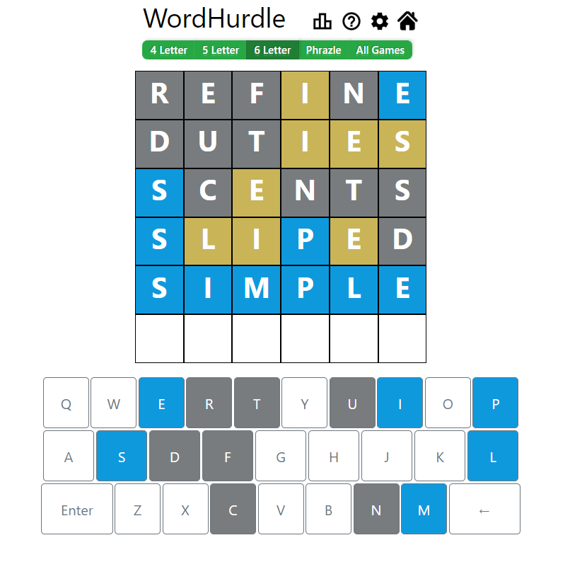 Evening Word Hurdle Answer of May 11, 2022, 6-letter word 