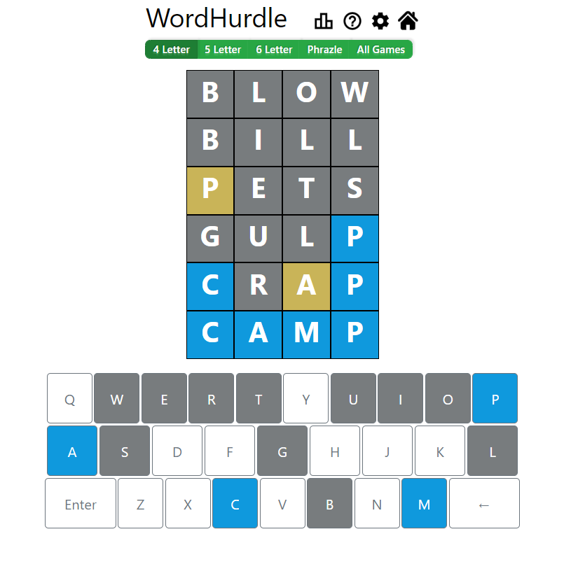Morning Word Hurdle Answer of May 10, 2022, 4-Letter Word