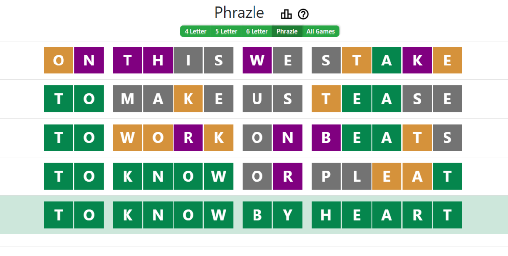 Word Hurdle Answer of May 12, 2022, Phrazle 