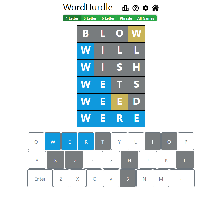 Evening Word Hurdle Answer of May 13, 2022, 4-letter word 