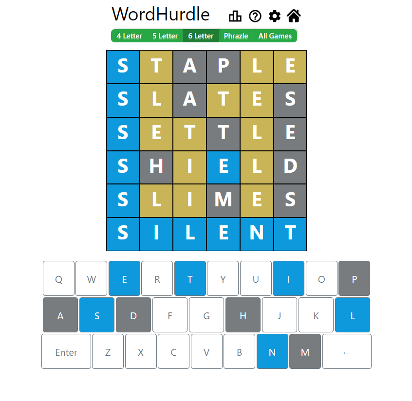 Evening Word Hurdle Answer of May 13, 2022, 6-letter word 