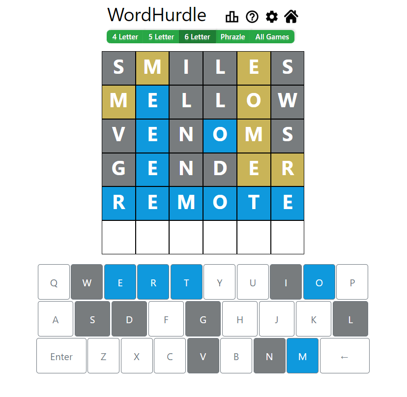 Evening Word Hurdle Answer of May 15, 2022, 6-letter word 