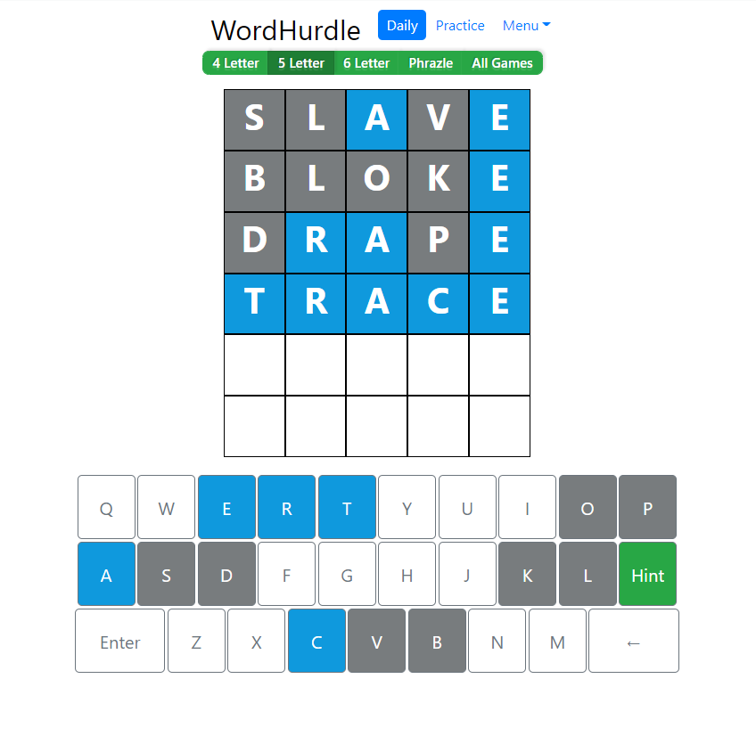 Evening Word Hurdle Answer of June 22, 2022, 5-letter word 