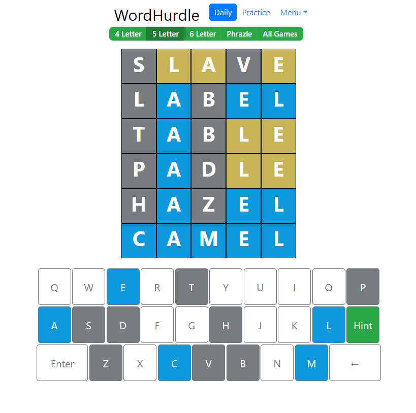 Morning Word Hurdle Answer of June 22, 2022, 5-Letter Word 