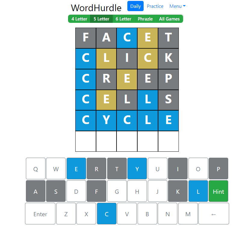 Evening Word Hurdle Answer of June 23, 2022, 5-letter word 
