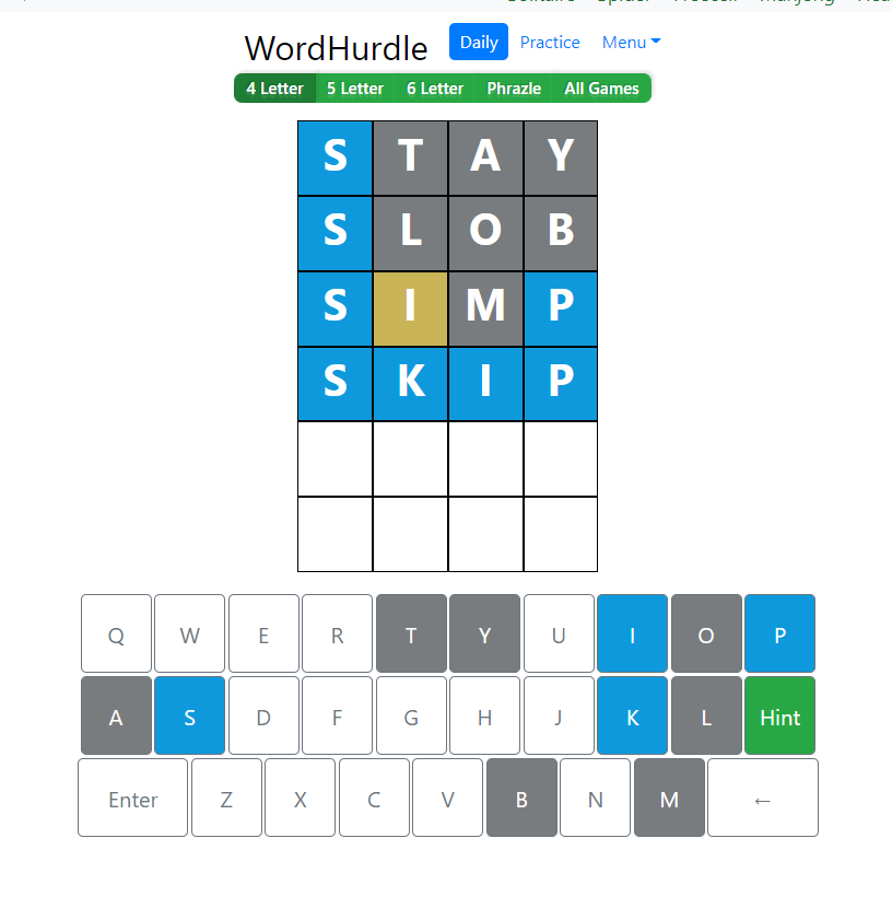 Evening Word Hurdle Answer of June 24, 2022, 4-letter word