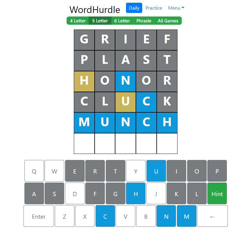 Morning Word Hurdle Answer of June 24, 2022, 5-Letter Word