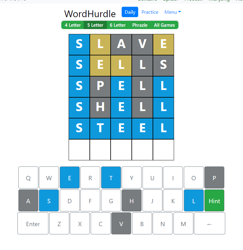 Evening Word Hurdle Answer of June 26, 2022, 5-letter word