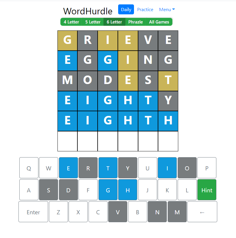 Morning Word Hurdle Answer of June 27, 2022, 6-letter word 