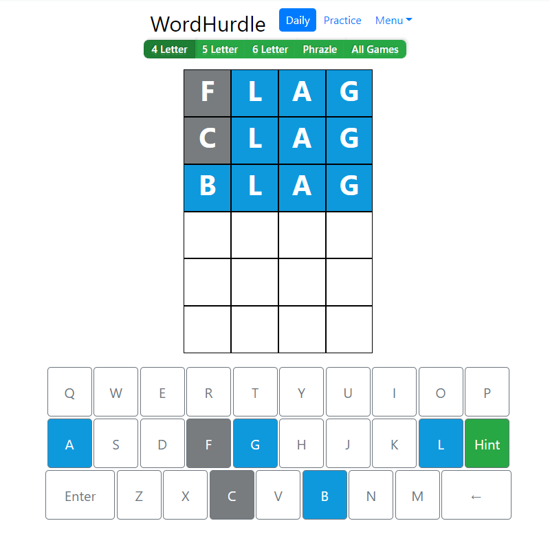 Evening Word Hurdle Answer of June 28, 2022, 4-letter word