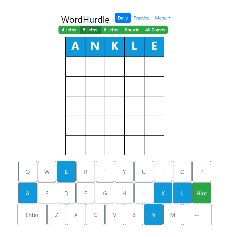 Evening Word Hurdle Answer of June 29, 2022, 5-letter word 