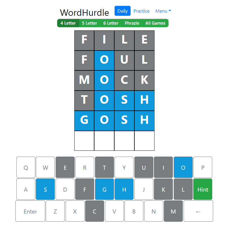 Morning Word Hurdle Answer of June 30, 2022, 4-Letter Word