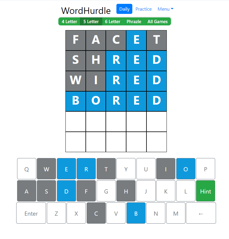 Evening Word Hurdle Answer of June 30, 2022, 5-letter word 
