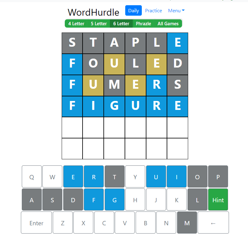 Morning Word Hurdle Answer of June 30, 2022, 6-letter word