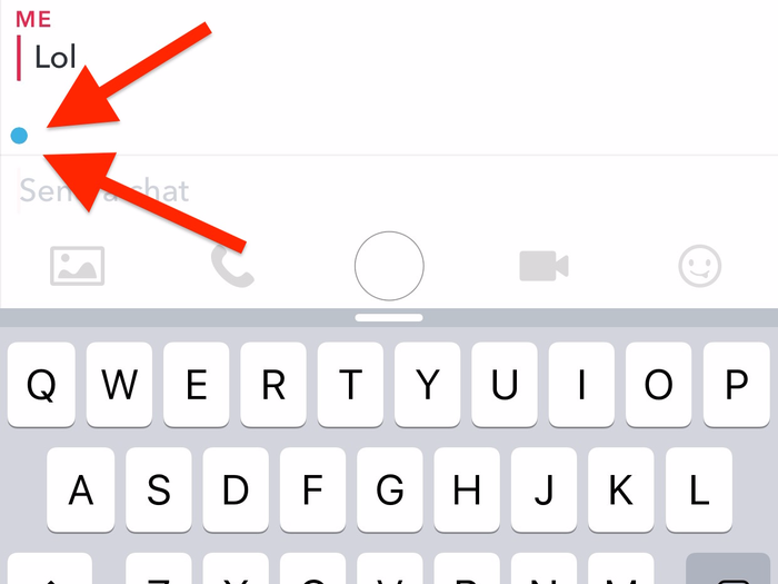 blue circle mean on Snapchat