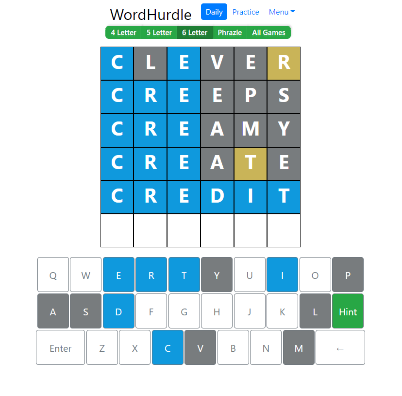 Evening Word Hurdle Answer of June 25, 2022, 6-letter word