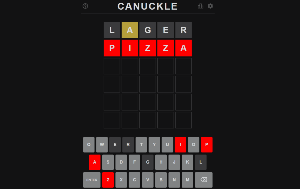 Canuckle Answer of 27 June 2022 is PIZZA.