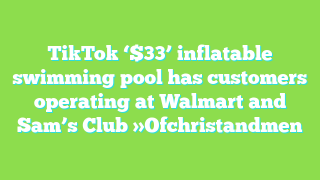 Buy the TikTok inflatable pool now