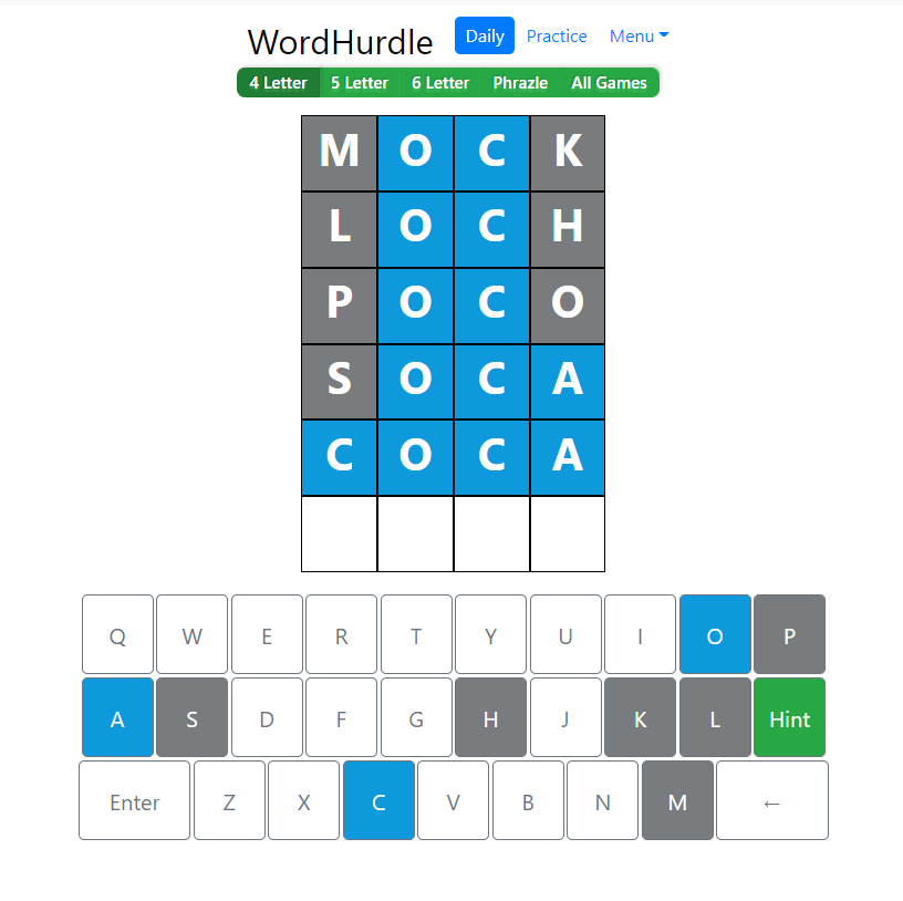 Morning Word Hurdle Answer of June 21, 2022, 4-Letter Word 
