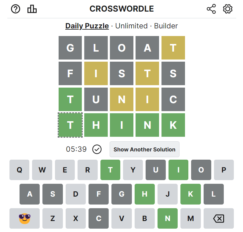 Crosswordle answer of june 22