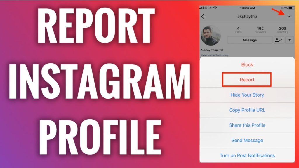 How to report your history in instagram