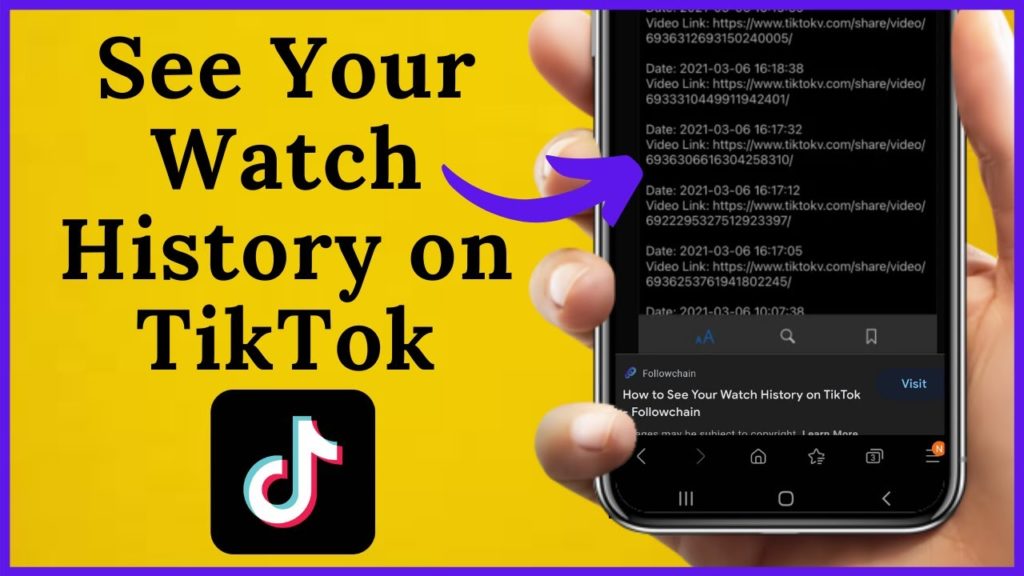 How to see your watch history on TikTok?