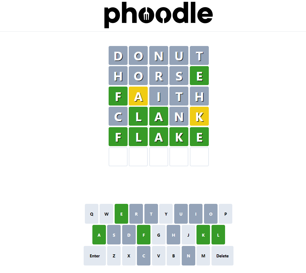 Phoodle Answer of 17 July is FLAKE