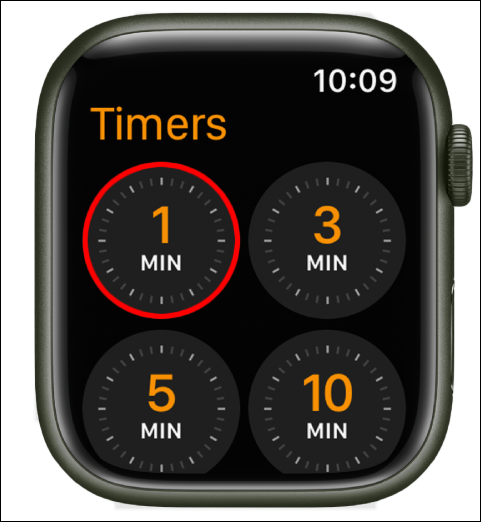 how to set a timer on Apple Watch