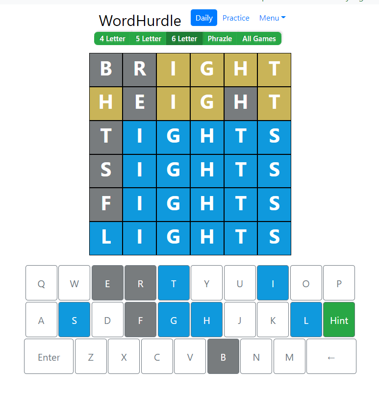 Evening Word Hurdle Answer of July 11, 2022, 6-letter word 
