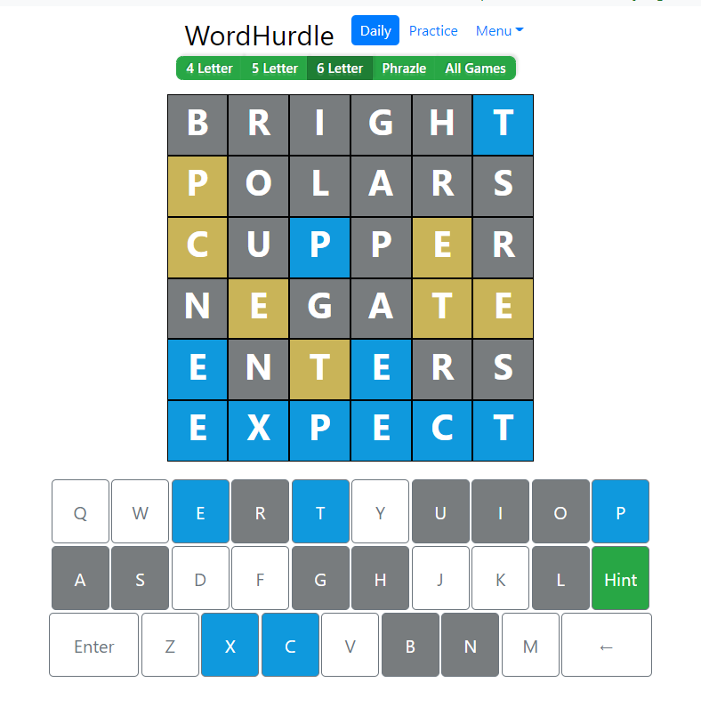 Evening Word Hurdle Answer of July 12, 2022, 6-letter word is ‘EXPECT’