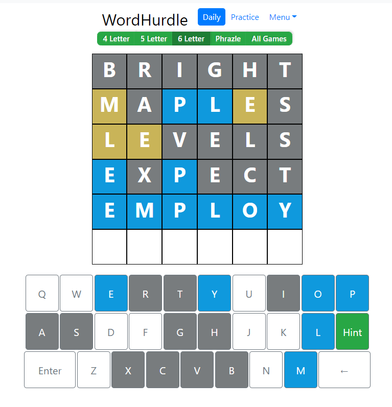 Morning Word Hurdle Answer of July 11, 2022, 6-letter word is 'EMPLOY’