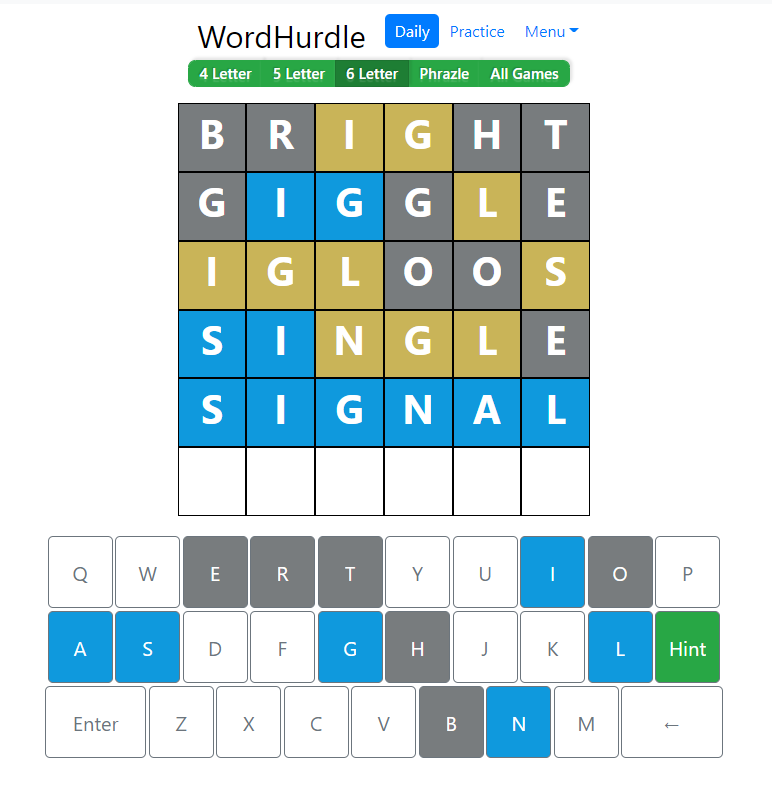Morning Word Hurdle Answer of July 14, 2022, 6-letter word is 'SIGNAL’