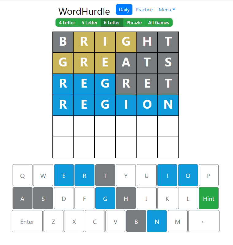 Evening Word Hurdle Answer of July 13, 2022, 6-letter word is ‘REGION’