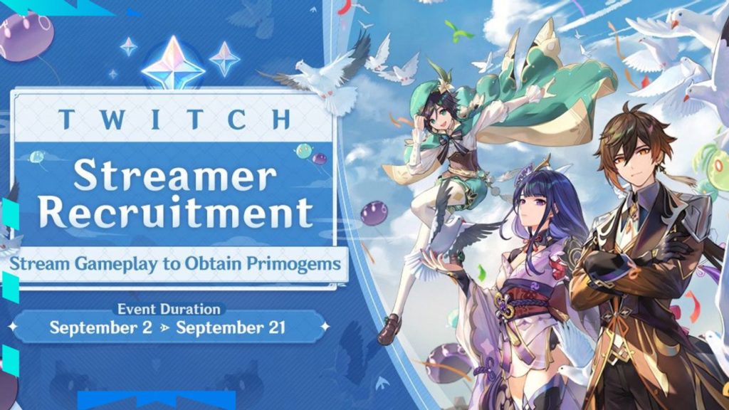 How To Get Free Primogems In Genshin Twitch Drop & Streamer Recruitment Event