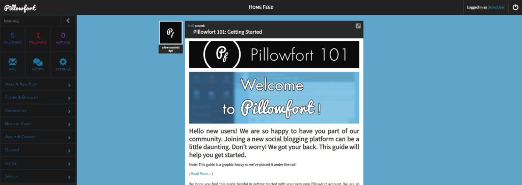 Pillowfort: Tumblr alternatives