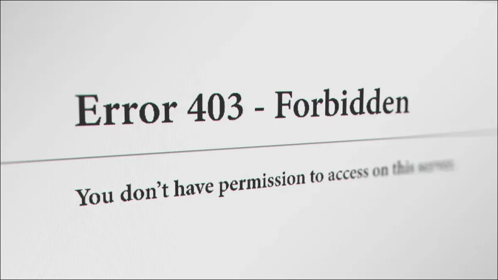 How to 403 forbidden error