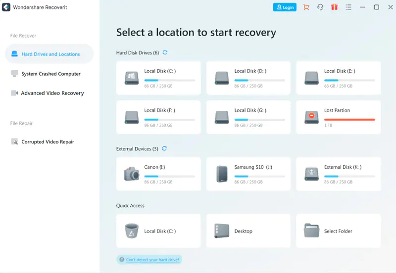 A Guide to Use Recoverit to Recover Lost Data