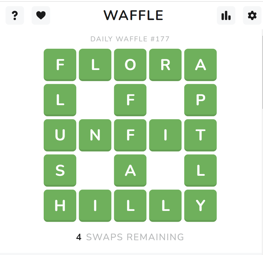 Today’s Waffle Game Answer of July 17, 2022 | #177 Daily Waffle