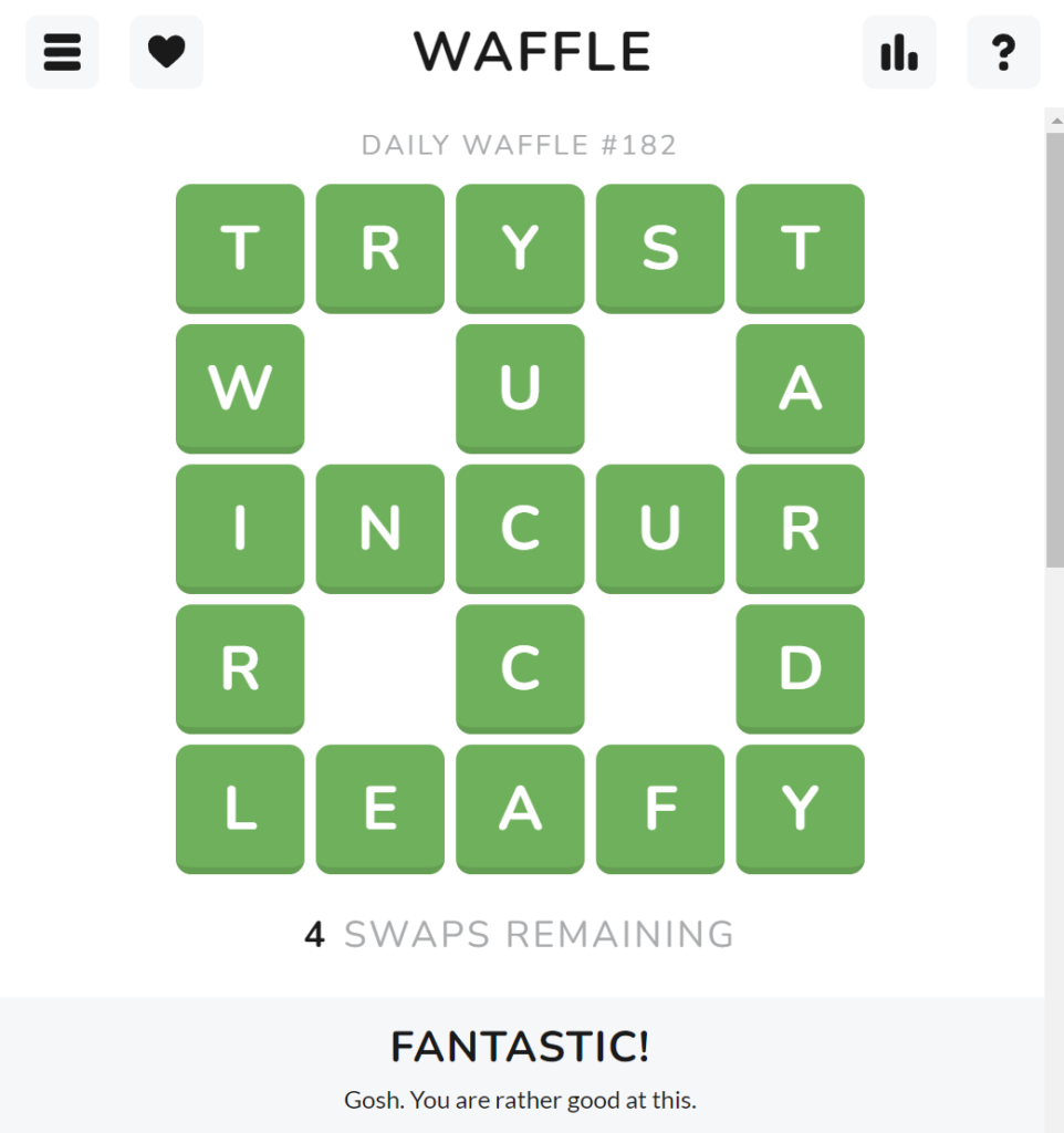 Today’s Waffle Game Answer July 22, 2022 | Waffle Word Friday