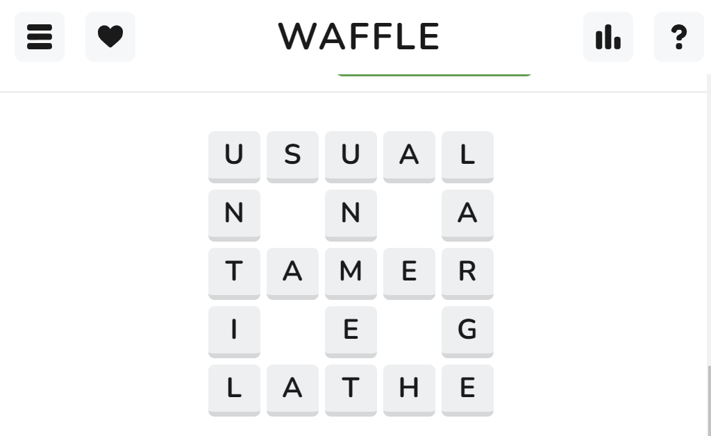 Waffle Game July 27, 2022 Answer | Waffle Word Today Wednesday