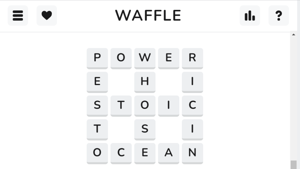 Waffle Game July 30, 2022 Answer | Waffle Answer Today