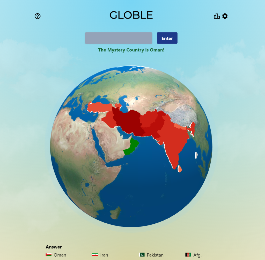 Globle Game August 7, 2022 Answer | Global Country Today