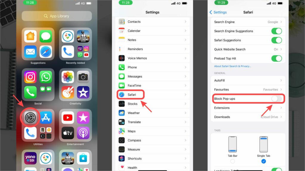 How to enable Pop-Up Blocker on iPhone Steps