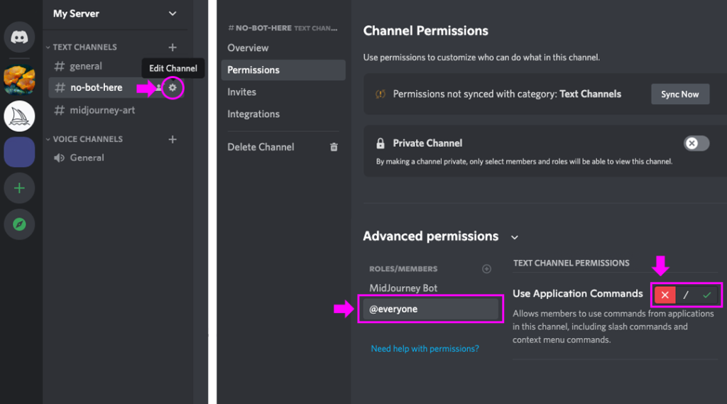 CHANNEL PERMISSIONS