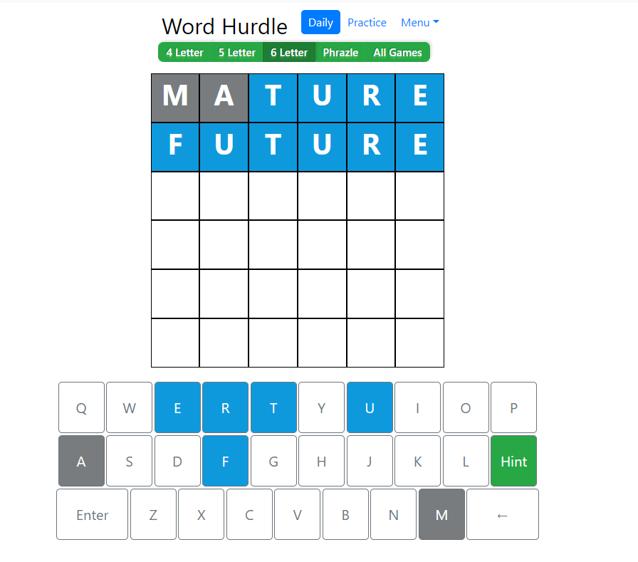 Word Hurdle August 15, 2022 Answer