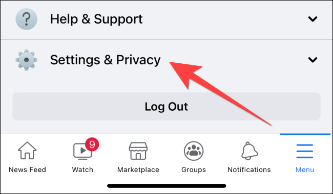 select settings and privacy